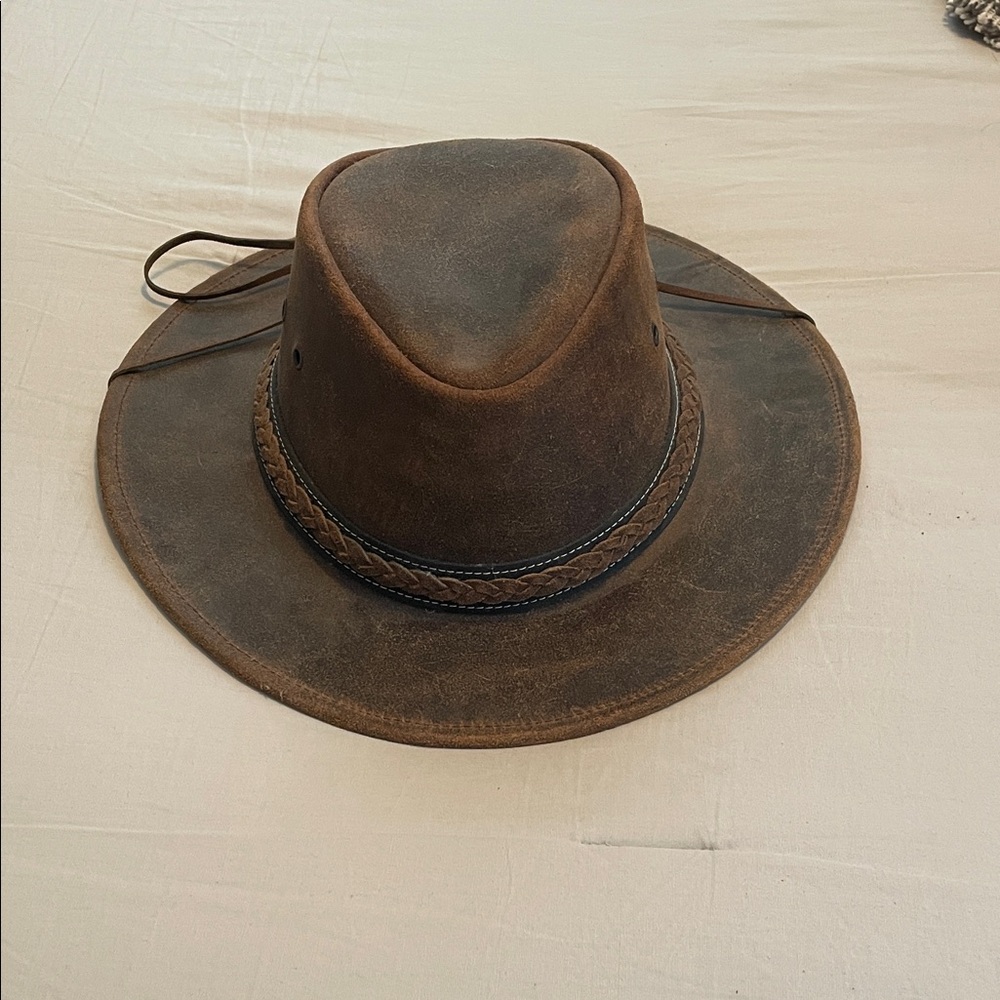 Classic Brown Leather Hat